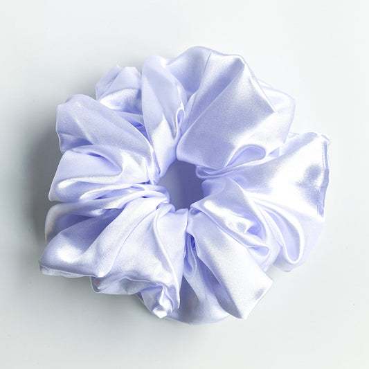 XL satijn scrunchie wit