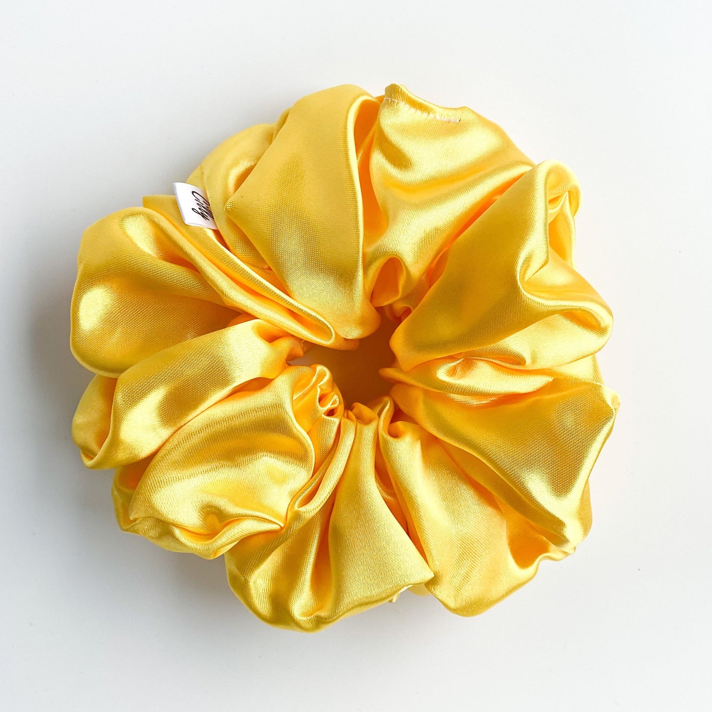 XL satijn scrunchie Geel