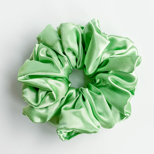 XL satijn scrunchie Lente groen