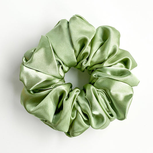 XL satijn scrunchie Licht groen