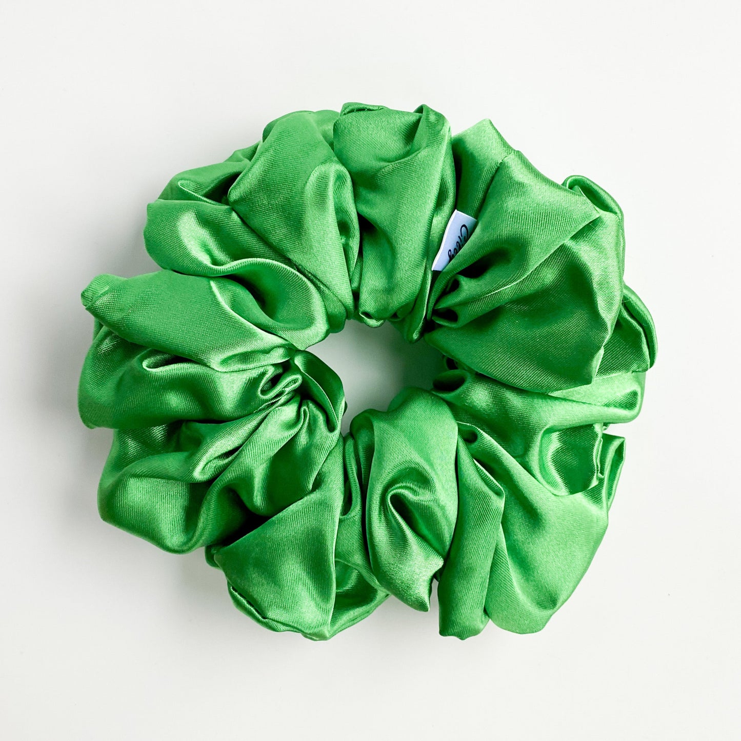 XL satijn scrunchie Groen