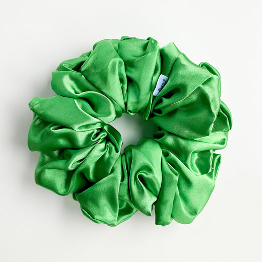 XL satijn scrunchie Groen