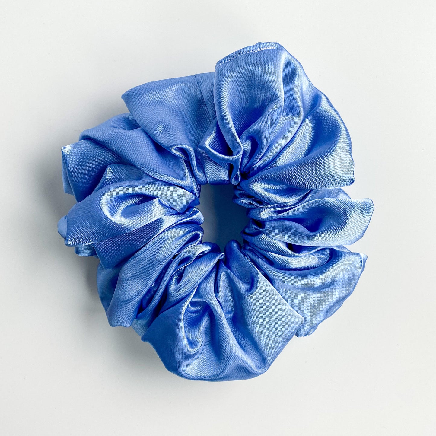XL satijn scrunchie Licht Blauw
