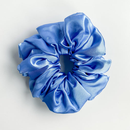 XL satijn scrunchie Licht Blauw