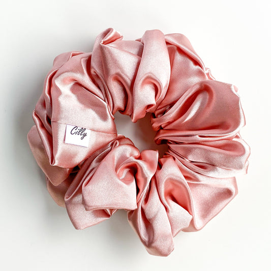 XL satijn scrunchie Oud Roze