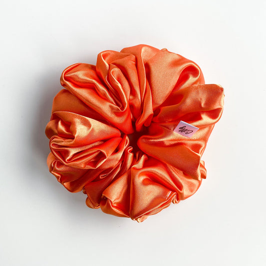 XL satijn scrunchie Oranje