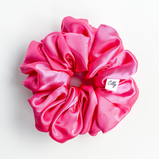 XL satijn scrunchie Roze