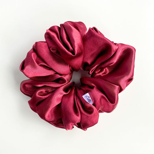 XL satijn scrunchie Bordeaux
