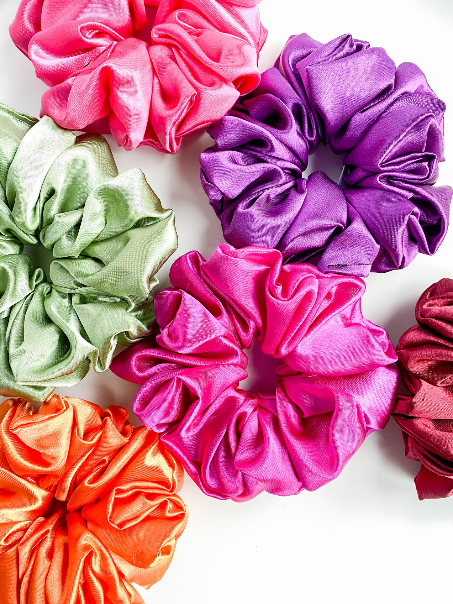 XL satijn scrunchie Oranje