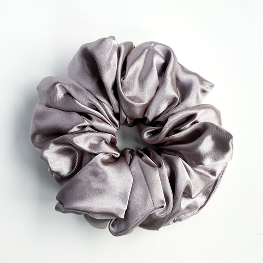 XL Satijnen scrunchie Oud grijs