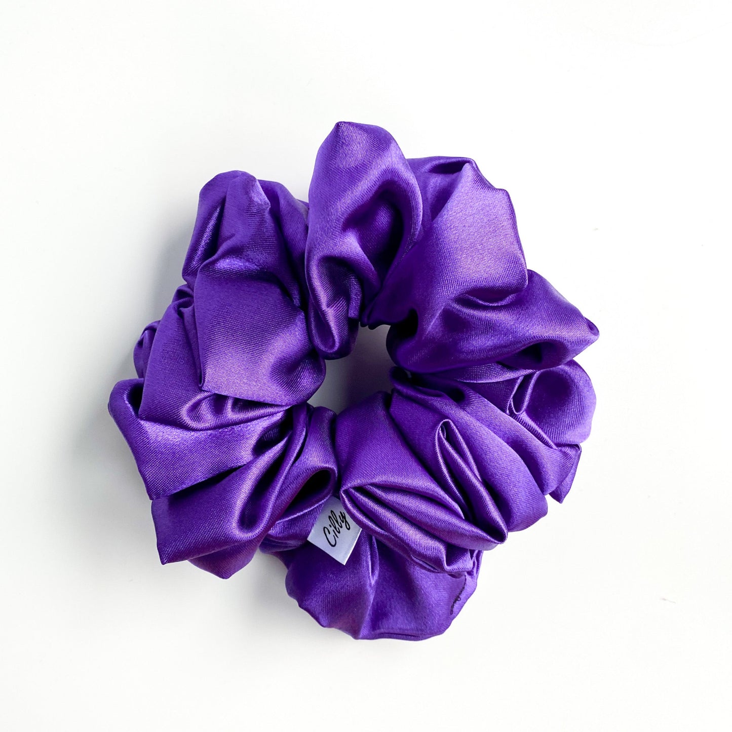 XL Satijnen scrunchie Paars