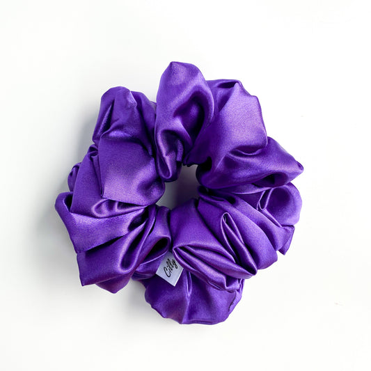 XL Satijnen scrunchie Paars