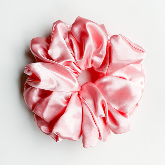 XL satijn scrunchie Licht roze