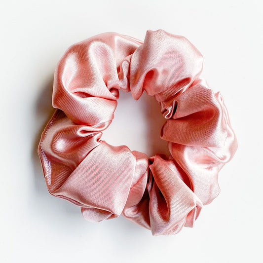 Satijnen scrunchie Oud roze