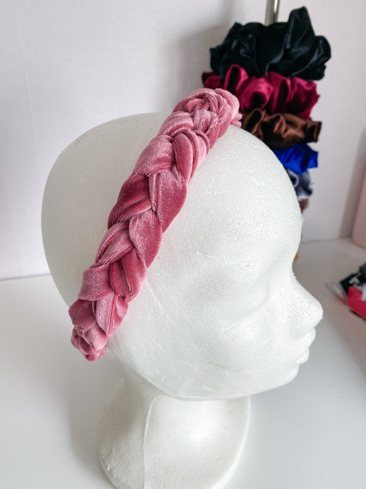 Velvet Haarband Oud Roze