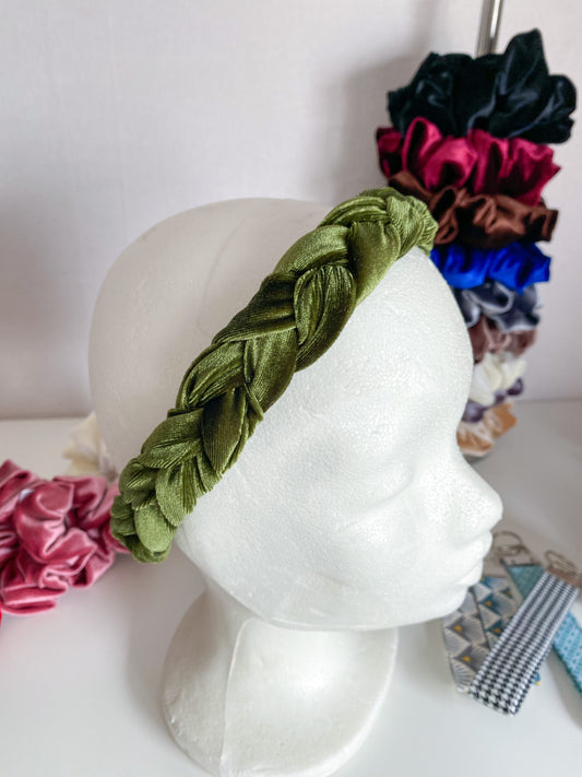 Velvet Haarband Mosgroen