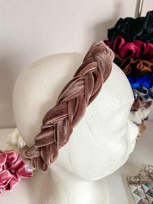 Velvet Haarband Taupe