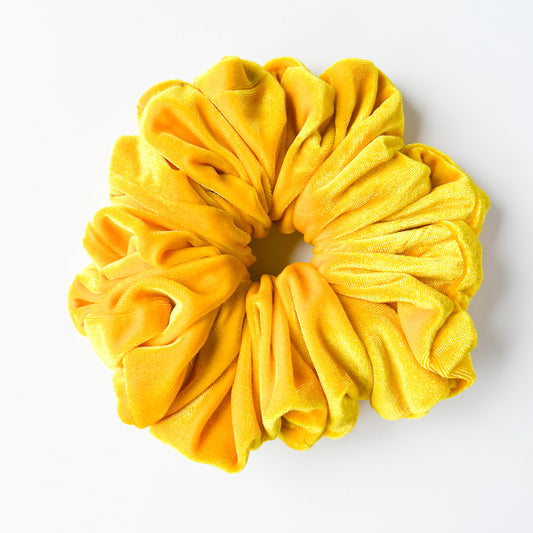 XL Violet scrunchie Geel