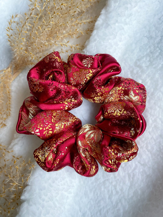 Brooke scrunchie Rood