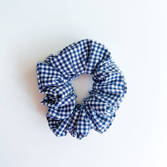 Gigi Scrunchie mini ruit blauw