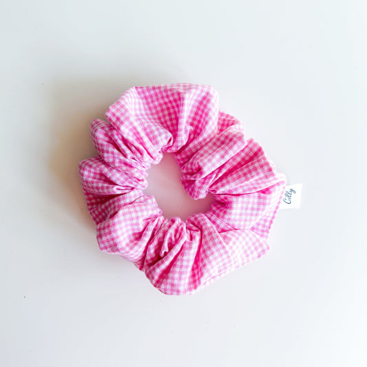Gigi Scrunchie mini ruit Roze