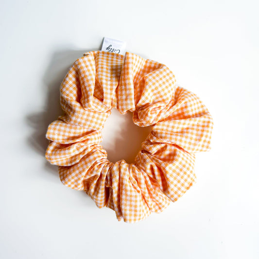 Gigi Scrunchie mini ruit Oranje