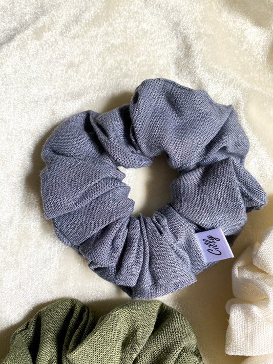 Lynn scrunchie Staalblauw